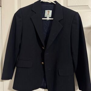 Papo d'Anjo Navy Two-Button Blazer with Gold Buttons